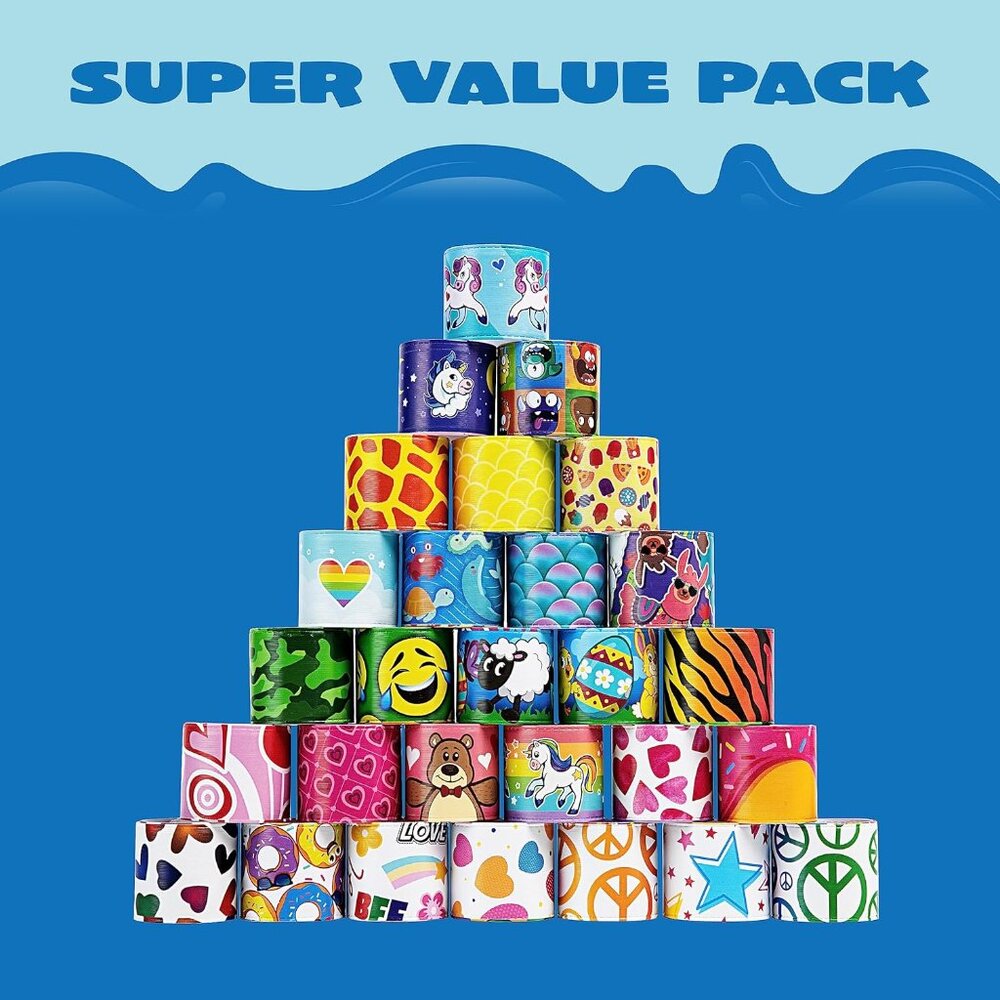 144 Pcs Slap Bracelets for Kids, Bulk Wristbands with Animals, Friendship, Heart - Picture 2 of 8